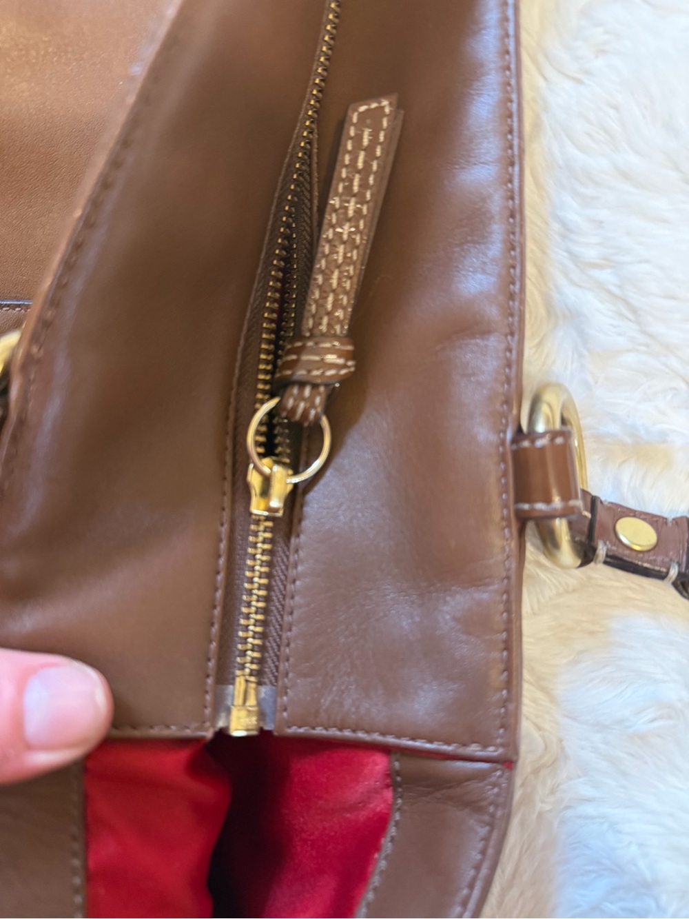 Coach 11231 Brown Leather Legacy Tote Shoulder Bag Brass Y2K - Picture 12 of 15